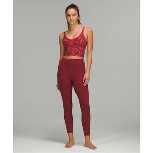 Lululemon Align Cropped Tank Top In Spray Leaf Fireside Red Multi Size 2